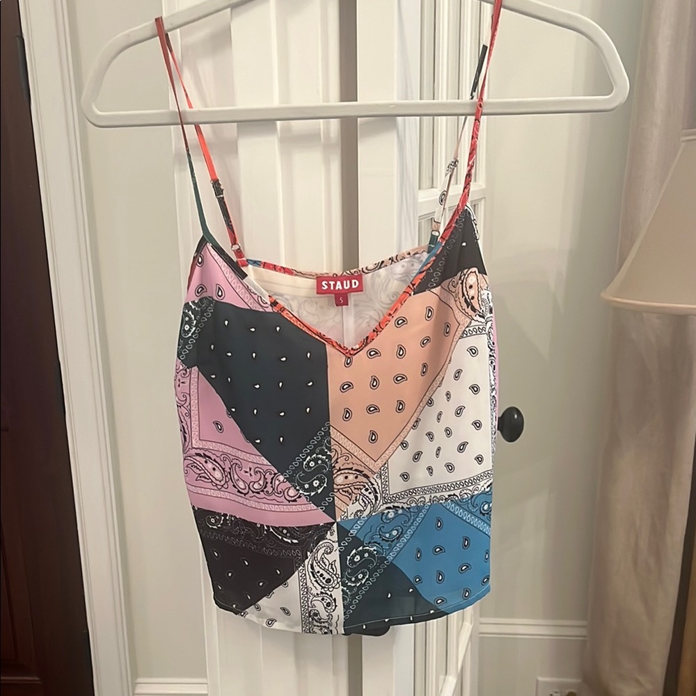 Staud Multicolor Patchwork Camisole - image 1